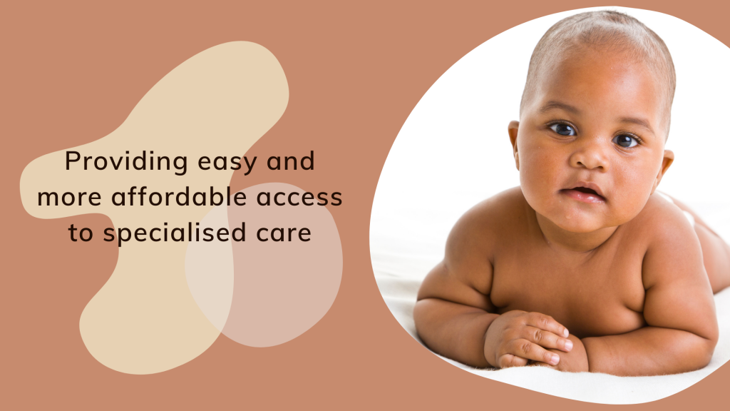 providing easy and affordable access to specialized care baby steps graphic